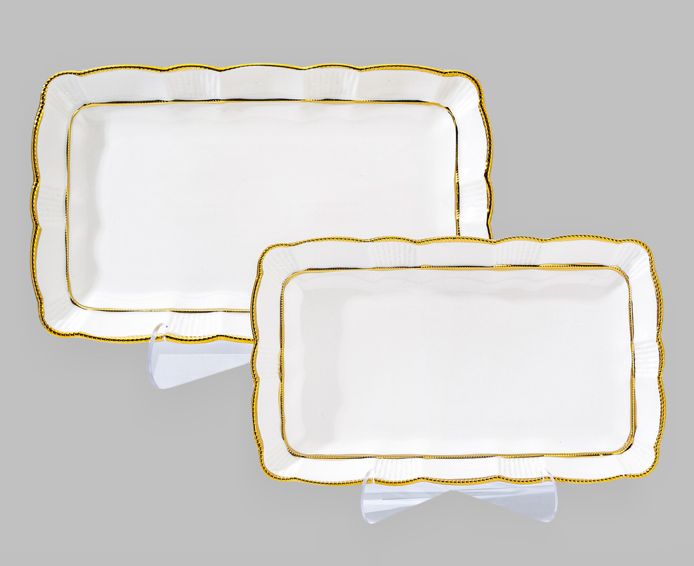 Wholesale of light luxury ceramic tableware sets, high-end gold-plated plates with gold edges pic 6