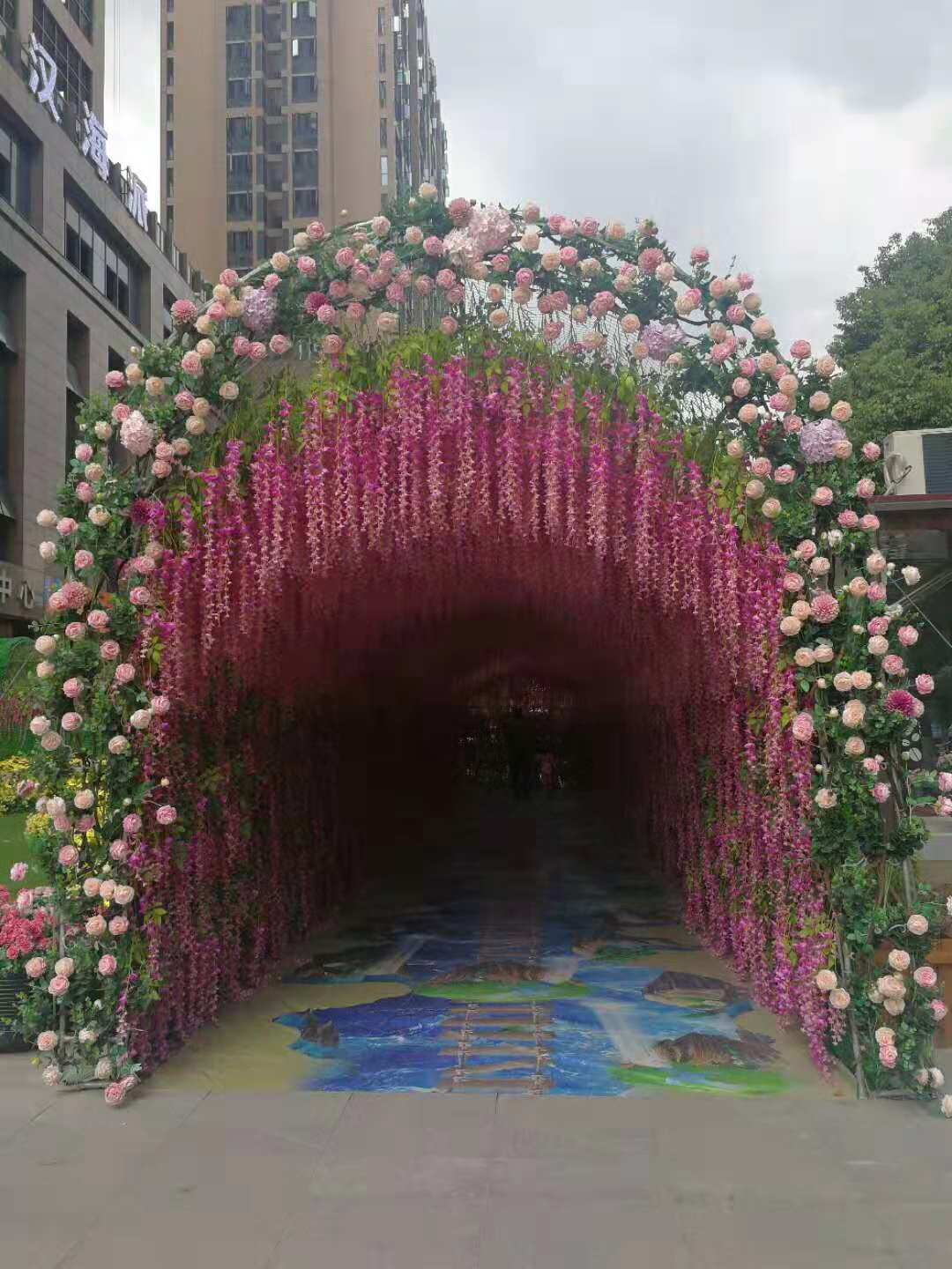 110CM simulated wisteria flower, simulated bean flower branch, bean flower strip, simulated wisteria hanging, simulated bean flower branch, wisteria strip pic 22
