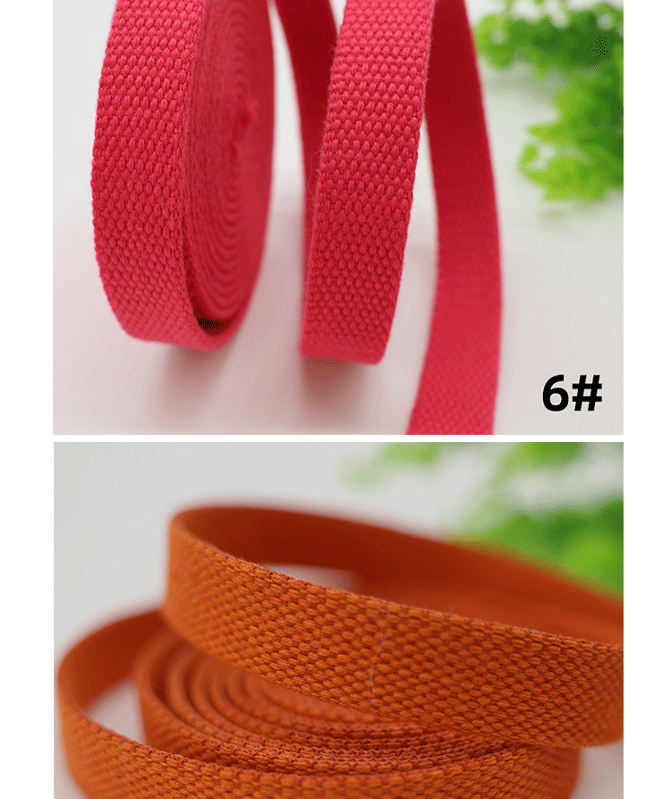 Factory direct supply of 18-20MM wide thickened cotton woven straps, canvas bag straps, hand shoulder straps, waist belts, binding straps and accessories pic 7