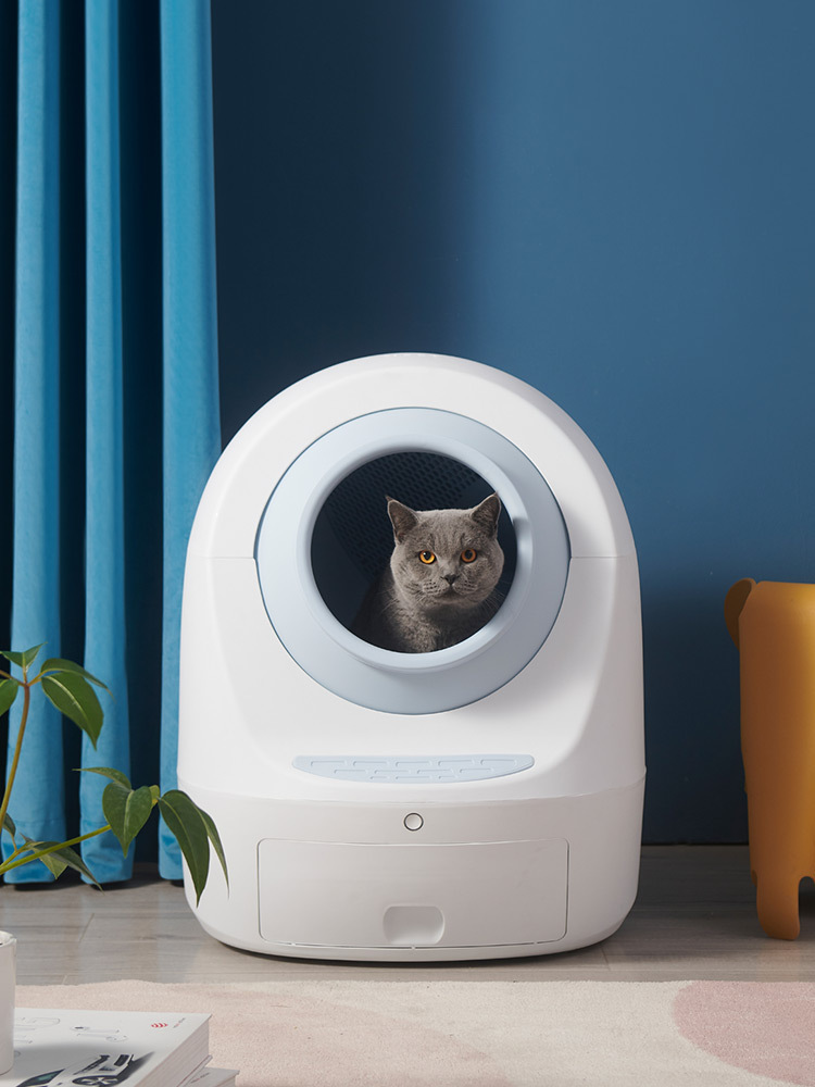 The electric intelligent fully automatic cat litter box is fully enclosed to prevent splashing and automatically cleans cat litter and feces pic 4