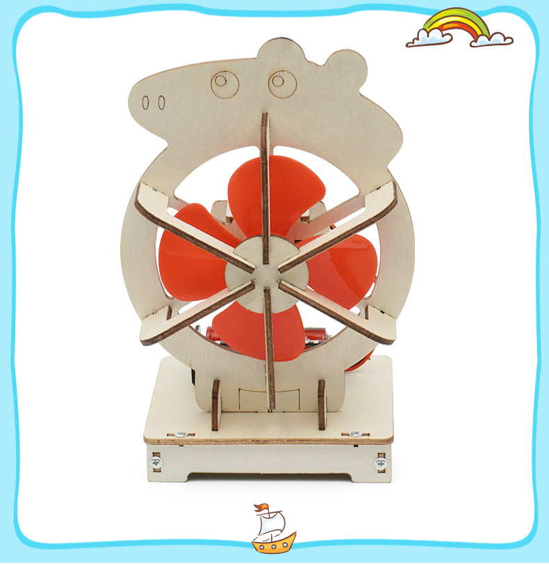 智能感应声控风扇科技小制作 中小学生创客单机片实验材料包教具详情19