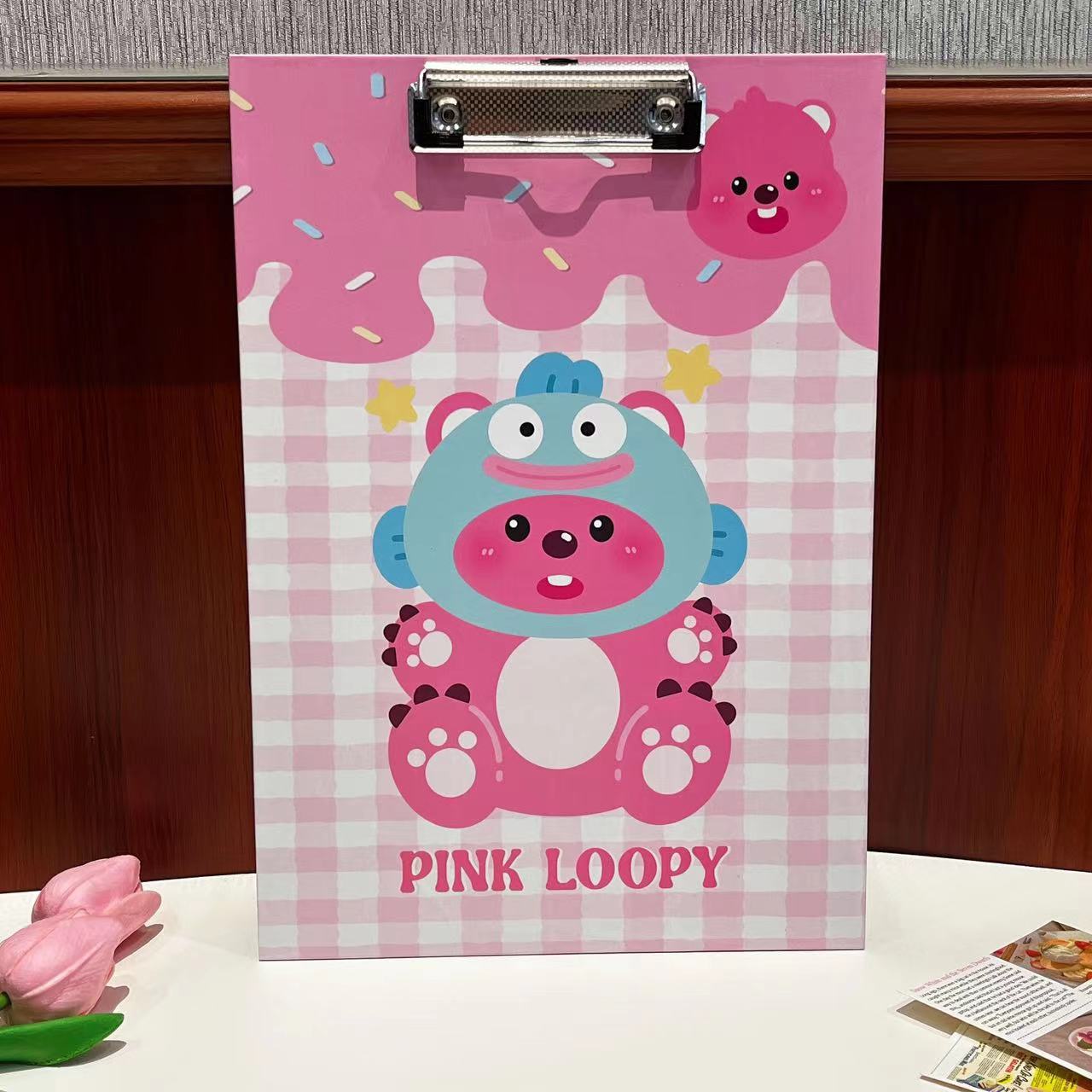 卡通loopy板夹可爱小海狸学生写字垫板A4试卷文件夹露比办公文具详情7