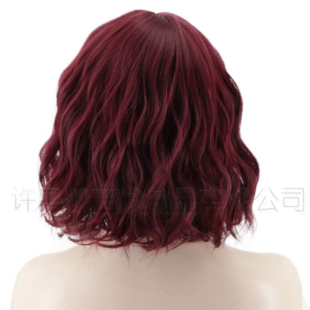 Xuchang Aisi wigs, European and American short curly hair wigs for women, bangs hair wigs, and synthetic fiber wigs pic 10