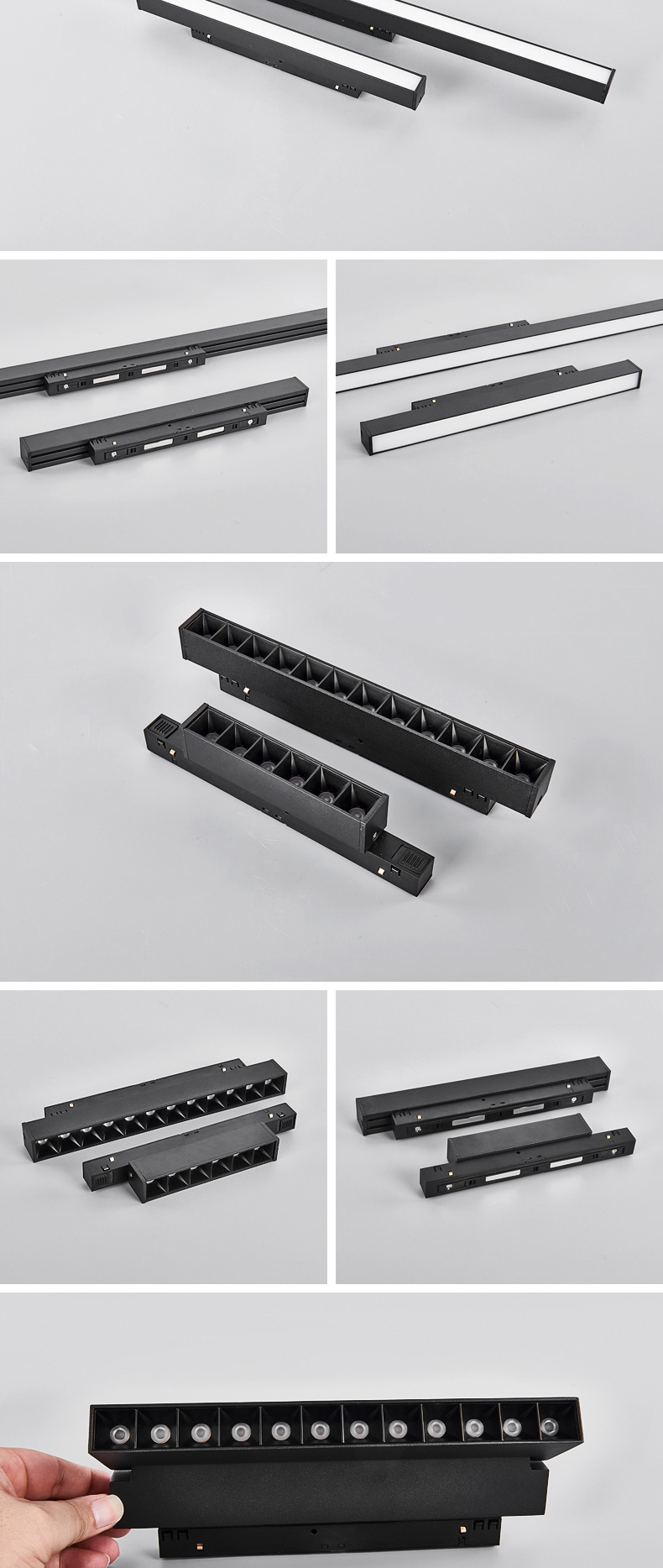 磁吸轨道灯48V无主灯家用嵌入式暗装明装智能客厅照明可做白色详情20