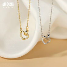 妮美雅S925银猫眼石三角耳钉女轻奢高级感气质耳环女时尚百搭耳饰详情9