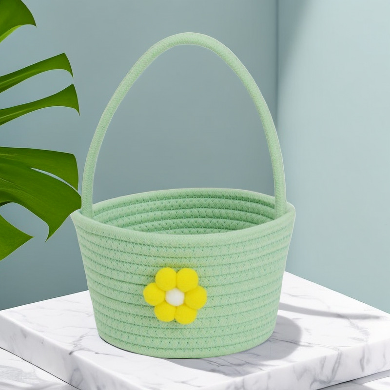 卡通小花手提收纳篮满月周岁伴手礼篮子婚礼喜篮手提水果篮收纳筐详情19