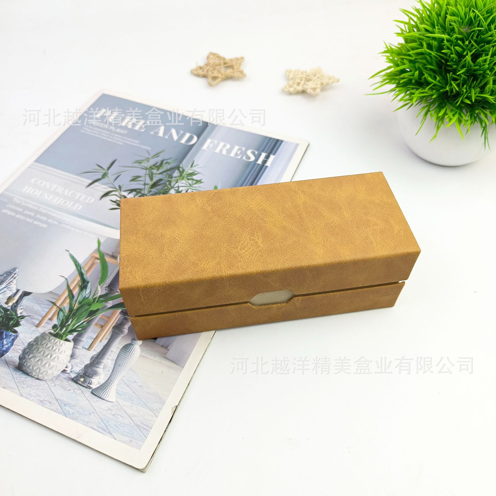 双层眼镜盒两幅装厂家批发大容量近视眼镜盒简约高级防压太阳镜盒详情5