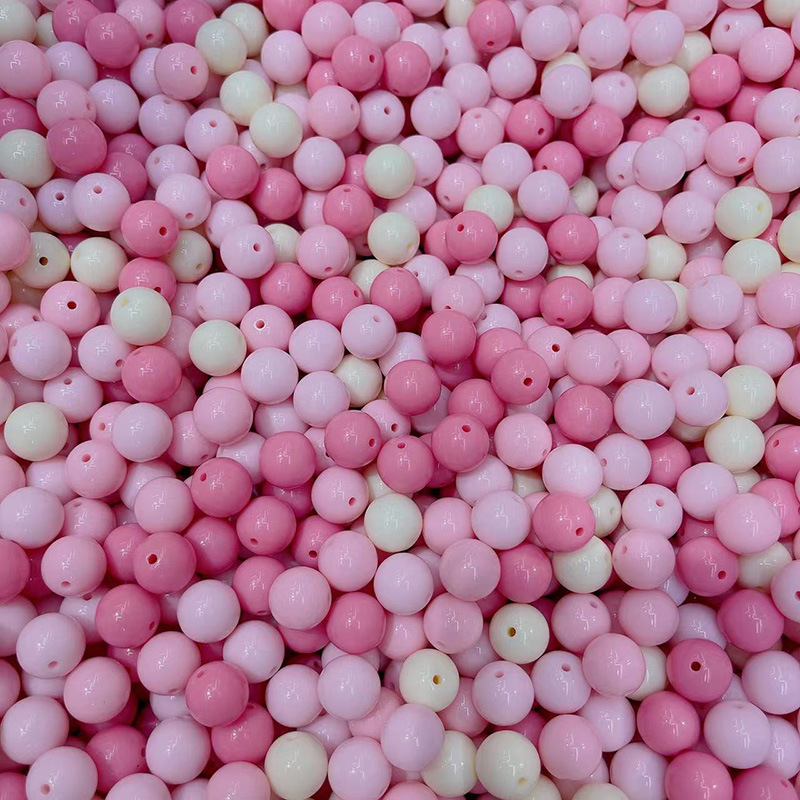 Factory direct sales of Korean-style acrylic candies, colored transparent round beads, loose beads, mobile phone lanyards, hair accessories, DIY accessories pic 21