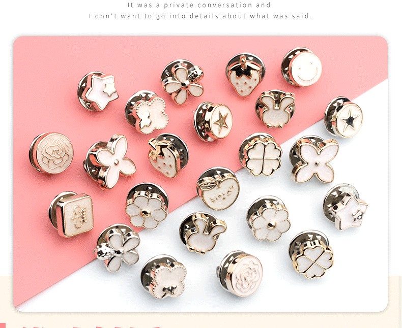 Anti-glare buttons, concealed buttons, detachable, nail-free buttons, sew-free buttons, pearl buttons, shirt decorative brooch buttons wholesale pic 8