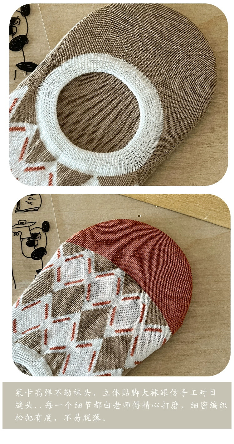 纯色全棉袜子女夏薄款船袜女 袜子隐形夏季棉袜 日系浅口硅胶短袜详情7