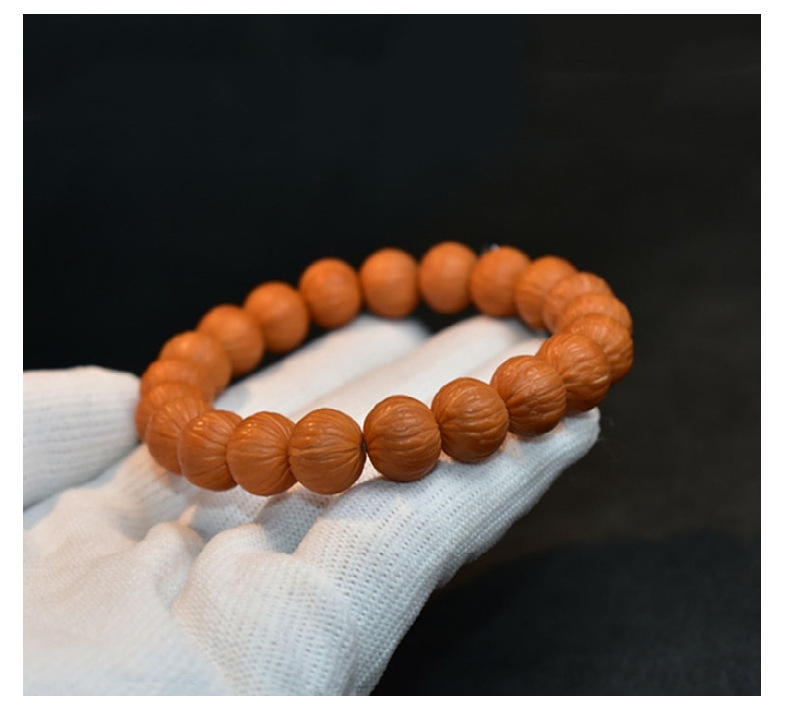 Natural small walnut pumpkin 11mm monkey head bracelet, single-circle Buddhist prayer beads bracelet for men and women, simple Chinese style pic 38