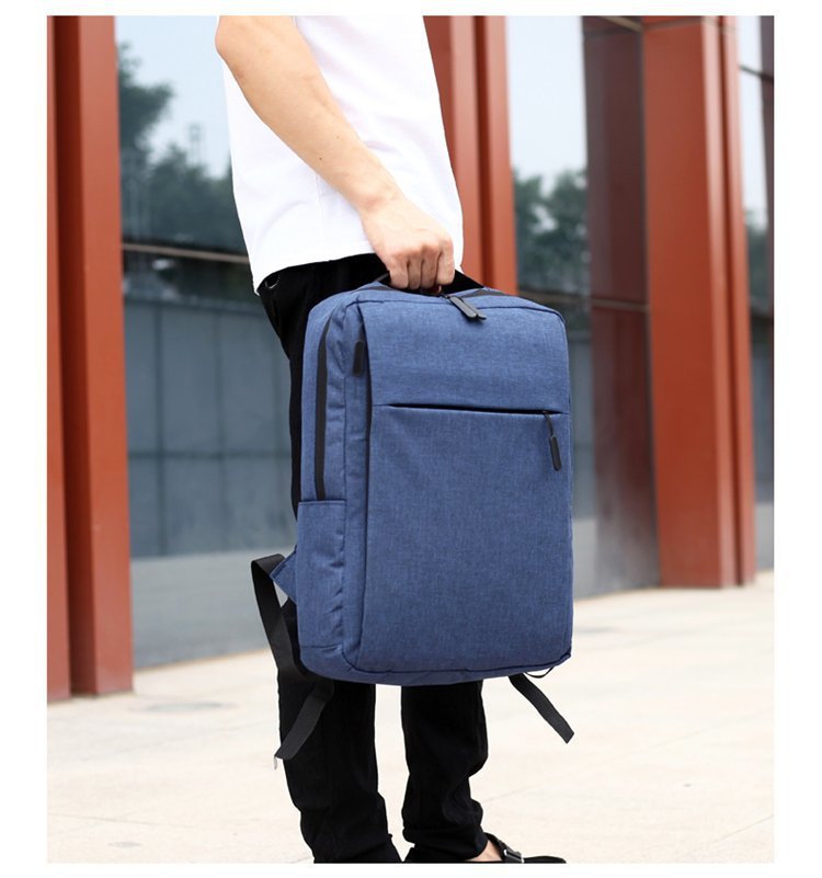 Cross-border backpacks, simple notebooks, business computer bags, campus student schoolbags, trendy travel backpacks that can be printed with logos pic 54