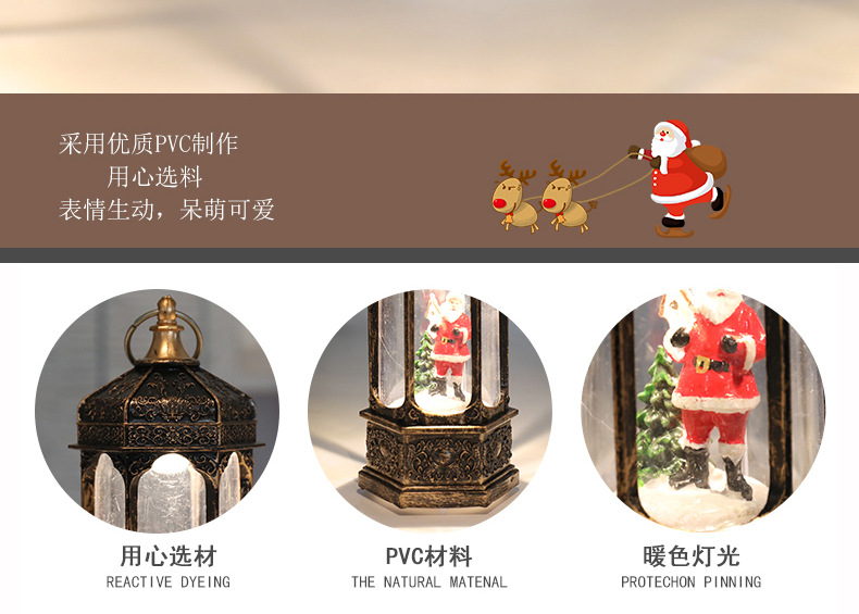 跨境新款圣诞装饰品LED风灯圣诞微景观复古小夜灯创意圣诞节礼物详情14