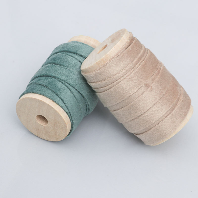 1cm double-sided velvet ribbon, velvet bow, DIY handmade binding, colorful Christmas wreath decoration material ribbon pic 6