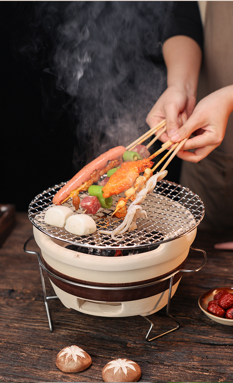 陶煲王围炉煮茶家用套装烧烤炉炭炉烤火港式打边炉户外老式木炭炉详情13