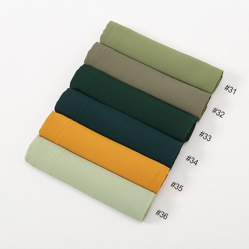 马来西亚新款包头长巾菱形雪纺镊子直角边防晒披肩穆斯林包头巾女详情18