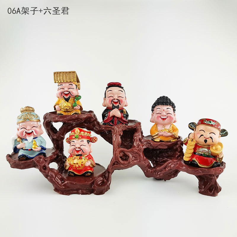 卡通财神五福财神摆件家居装饰中式商务礼品五圣君摆件财神摆设详情16