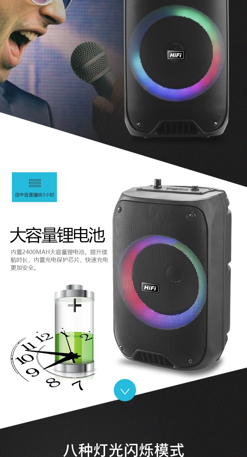 RX-6168B Bluetooth wholesale subwoofer, home mobile speaker/home speaker multi-functional payment subwoofer pic 5