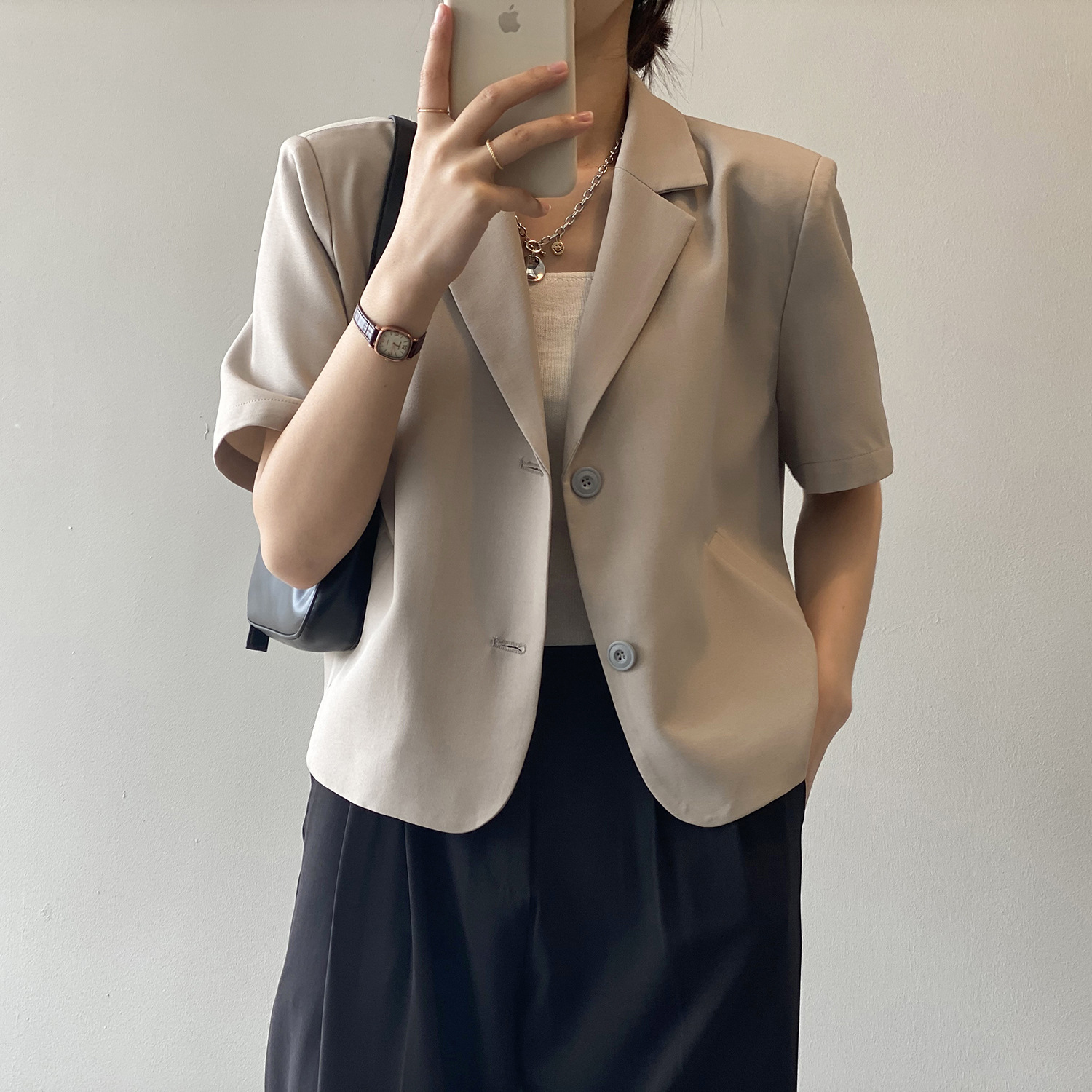 Yanshuang Solid Color short-sleeved blazer for women 2022 Summer New Korean Style loose and elegant short jacket 80158 pic 31