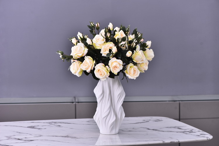 5 pieces of retro charred edge rose artificial flower decoration, artificial flower imitation dried flower, home soft decoration withered and dry, wedding Lanjin artificial rose wholesale pic 63