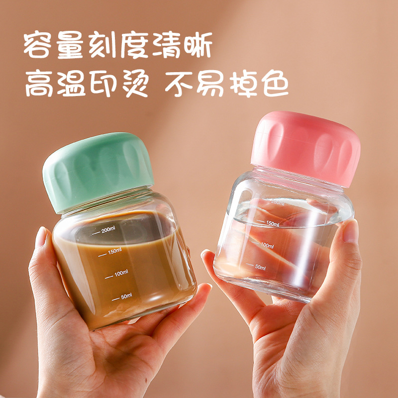 Popular glass bamboo joint cups, straw cups, juice drink coffee cups, promotional gift cups, glass water cups, logo printing pic 3