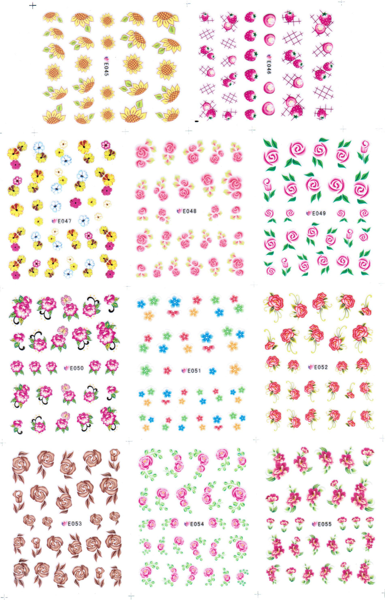 New Japanese and Korean 3D Halloween flower and plant nail stickers E001-159 large sheets pic 6