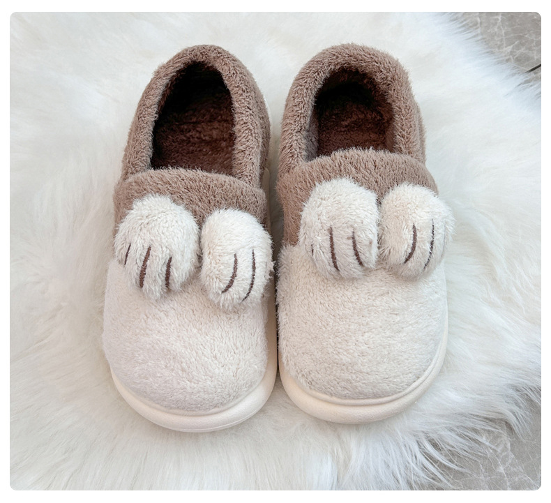 新款拖鞋儿童棉鞋冬季软底防滑家居宝宝男童女童保暖毛绒鞋子详情28