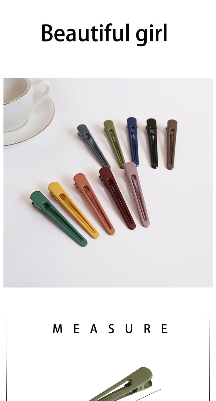 Korean Internet celebrity simple hair clip edge clip, girl clip headwear, ins bangs clip, broken hair clip, back of the head duckbill clip pic 1