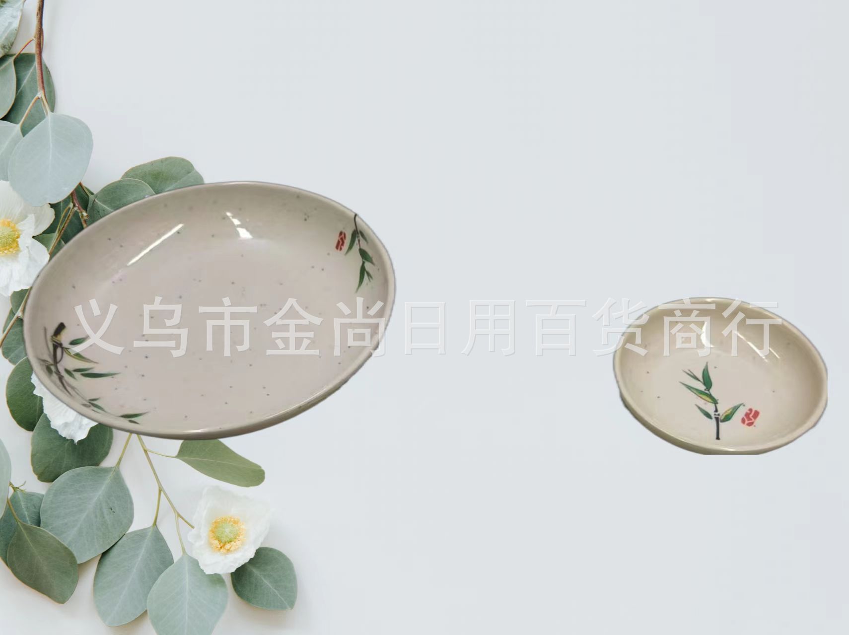 Creative and durable lucky bamboo melamine rice bowl, golden bamboo imitation porcelain reverse mouth bowl, restaurant sweet soup shop sweet soup bowl pic 4