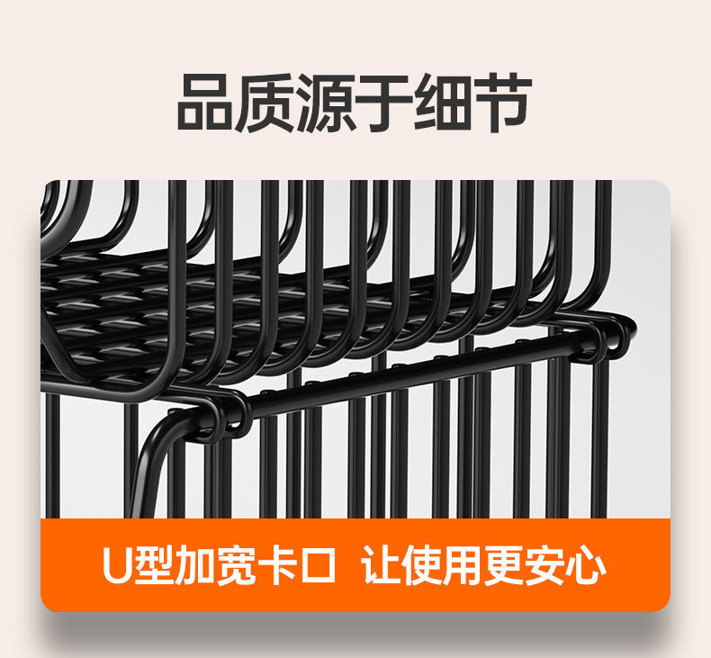 多层厨房落地置物架 家用移动小推车放蔬菜篮子零食架玩具收纳架详情11