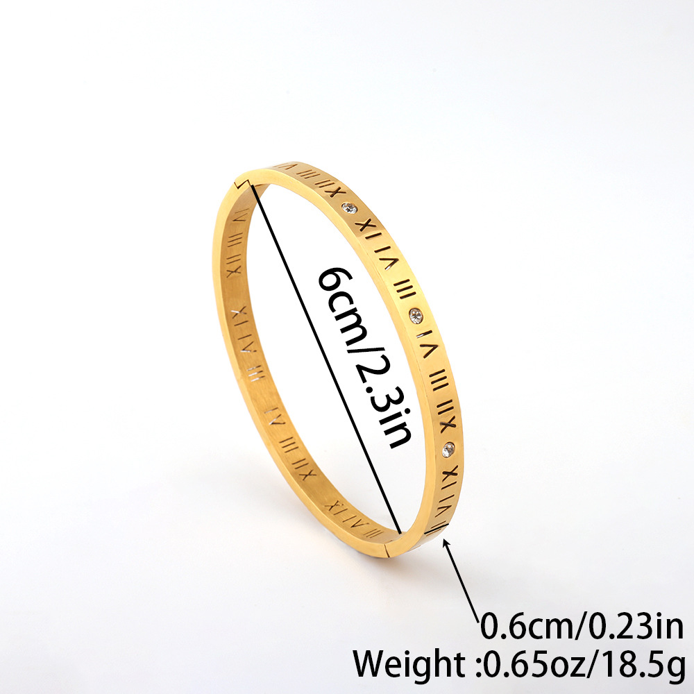 Titanium steel bracelet vacuum electroplated without color fading stainless steel bracelet, a niche and versatile light luxury high-end full diamond bracelet pic 10