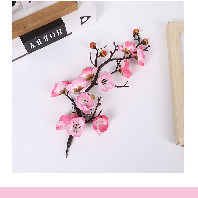 Wholesale of cross-border simulated winter plum blossoms, plum blossom bonsai, flower branches, New Year home decorations, living room vases and ornaments pic 7