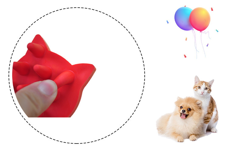 Pet brush, long-haired dog and cat face shape bath brush, thick comb, pet dog and cat bath hair comb, cat face brush pic 7