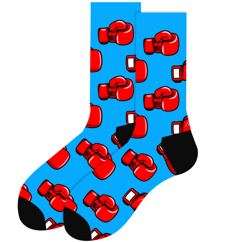 2023秋冬亚马逊新款动物中筒袜几何男袜搞笑骷髅袜子笑脸女袜潮袜详情16