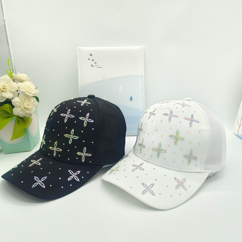 Xinwangjiang brand name Korean diamond-encrusted baseball caps, baseball caps, sun protection, fashionable and versatile new sunshade hats are in stock and available. We support one-piece consignment models pic 2