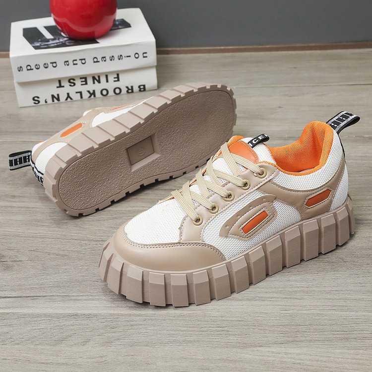 跨境外贸大码2021秋季新款街头时尚潮流圆头厚底女式休闲板鞋单鞋详情34