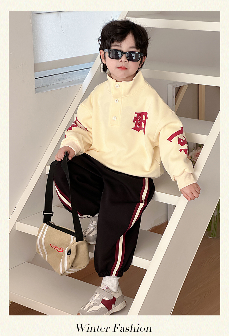 童装男童卫衣套装2025新款洋气儿童春装两件套宝宝春秋季男孩衣服详情9