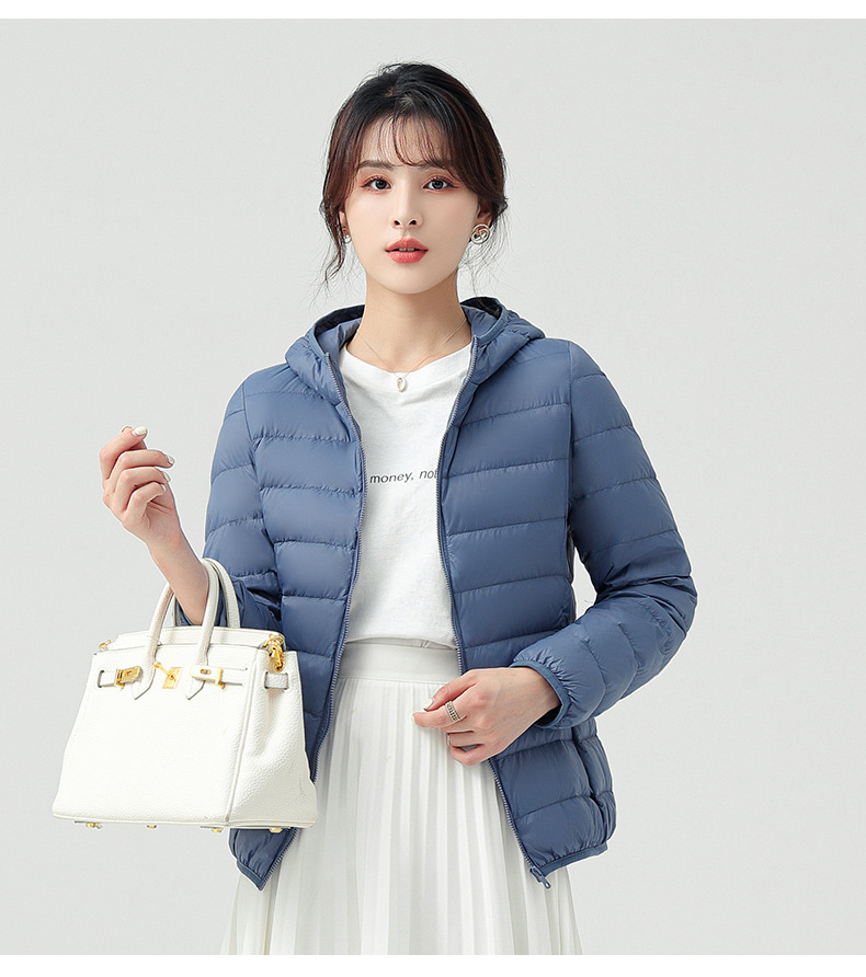 Japón U home el mismo estilo otoño invierno con capucha abajo mujer 90 pato blanco abajo ligero cálido casual versátil abrigos hombres pic 21