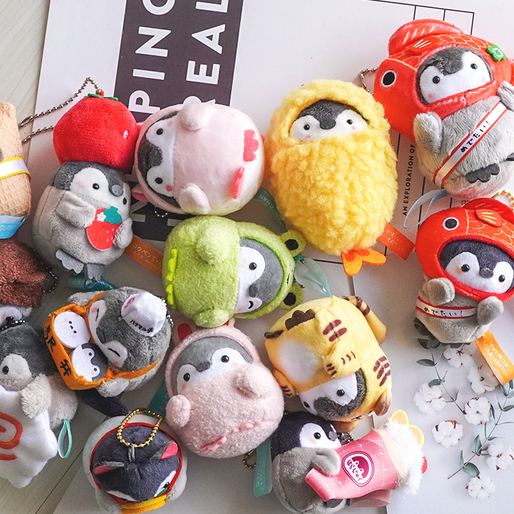 Japanese-style positive energy koi and penguin plush dolls, small pendants, bags, pendants, dolls, keychains, toy dolls pic 2