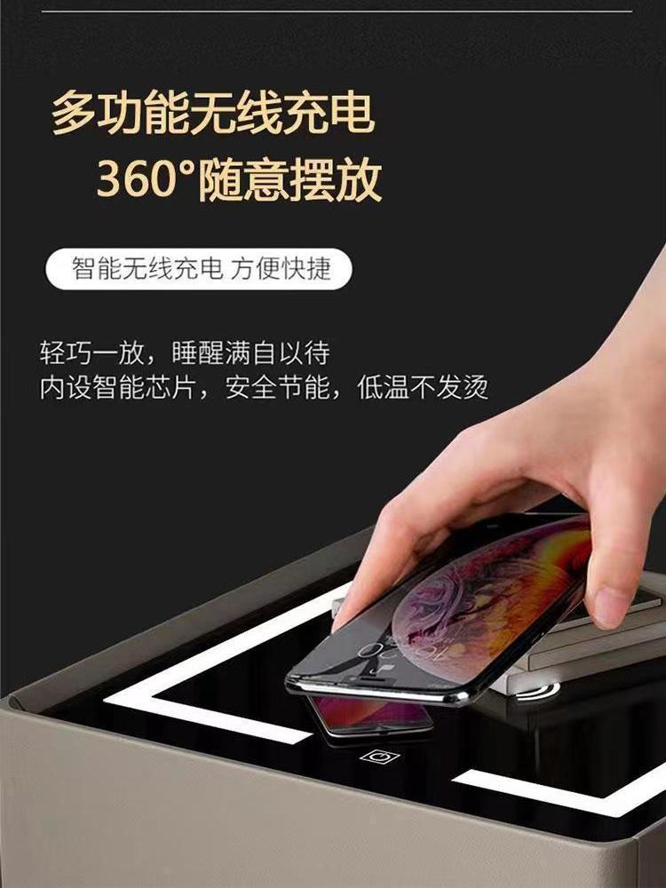 Light luxury smart bedside table, safe, multi-functional bedside cabinet, radio charger, Bluetooth speaker, three-color light, bedroom pic 8