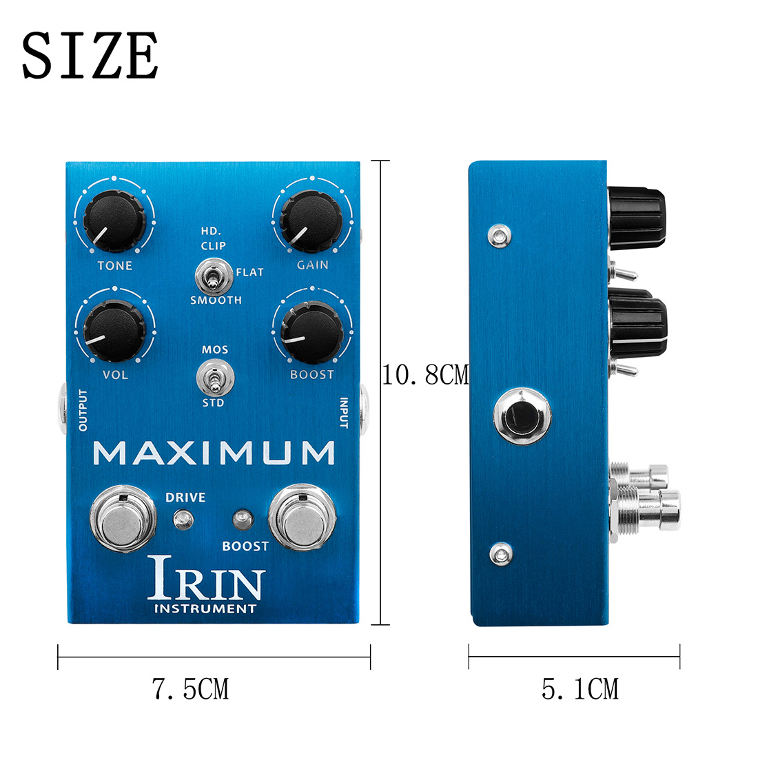 IRIN electric guitar effects, audio simulation, distortion, overload, ten-band EQ equalizer, guitar single-piece effects pic 4