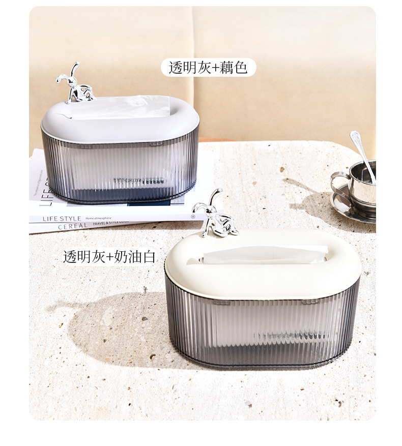 Light luxury bathroom face towel box, storage box, decorative cream-style tissue box, living room coffee table, tissue box, household toilet paper pic 19
