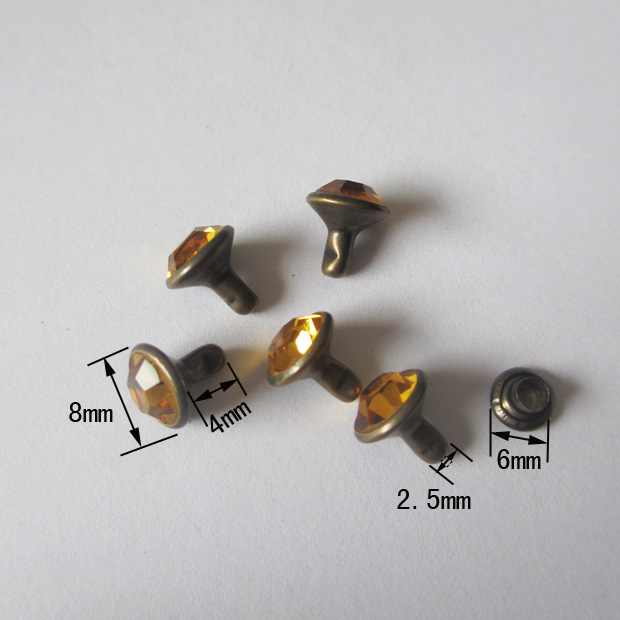 现货管钻撞钉DIY钻钉宠物脖套玻璃A钻皮带铆钉镶钻钮扣彩色详情12