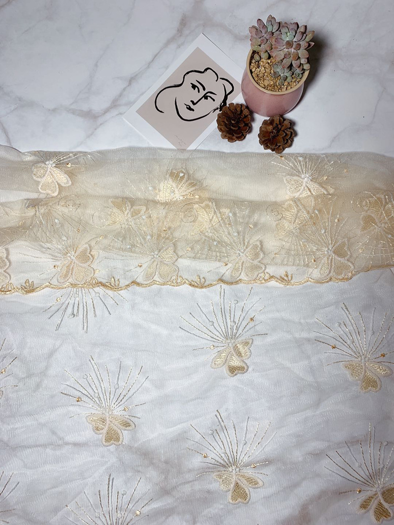 Factory direct sales of home textile accessories, embroidery, large butterfly fabric, clothing, window screen accessories, multiple specifications customized pic 13