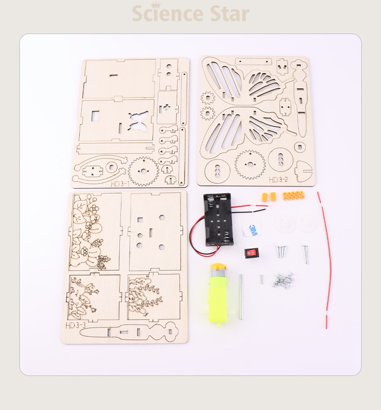 仿生机械蝴蝶diy拼装模型科技小制作发明实验材料包创意益智玩具详情4