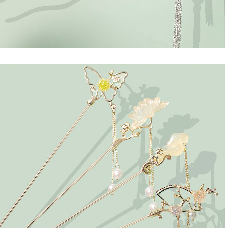 Ancient-style hairpins, new Chinese-style hairpins, simple, modern and high-end Hanfu hair accessories, daily updo hairpins, hairpins for children pic 10