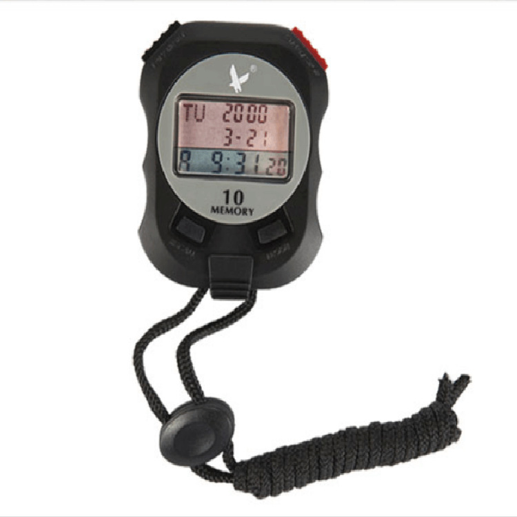 Tianfu stopwatch PC910 three-row 10-track electronic stopwatch multi-functional timer countdown professional referee pic 2