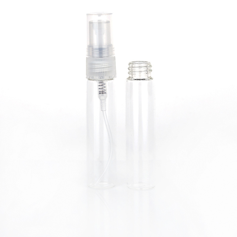 Available in stock: 2ml, 3ml, 5ml, 10ml black and white spray perfume samples, glass portioned spray empty bottles, pulled tube bottles pic 3