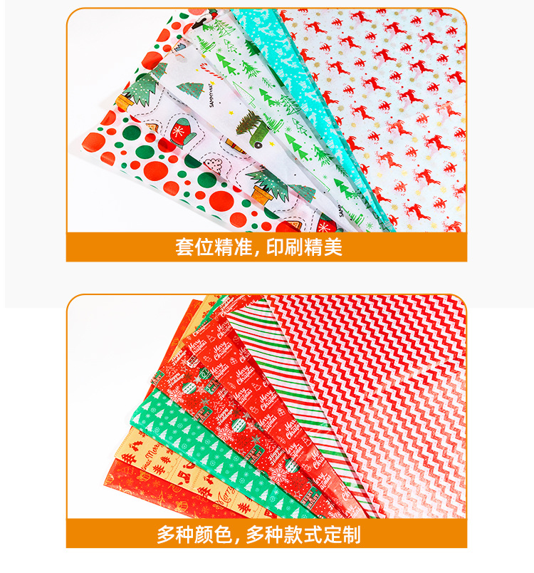 圣诞礼品礼物包装纸镀铝膜纸礼品盒包装复合纸铜版轻涂纸印刷定制详情5