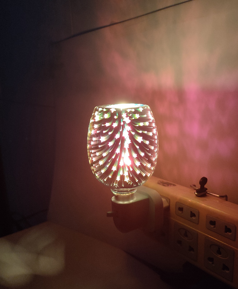 3D Glass aromatherapy wax melting lamp Night light, fresh air, home aromatherapy creative flameless electric wax melting device pic 3